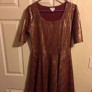 Red and Gold Holiday Dress